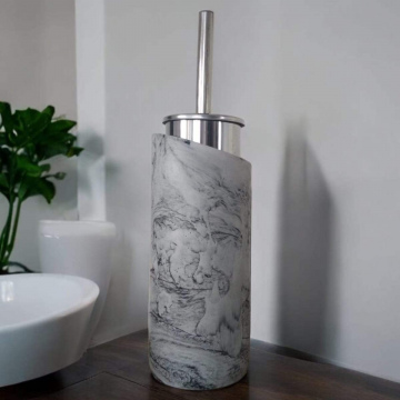 Marble Serisi Antrasit Beton Tuvalet Fırçalığı